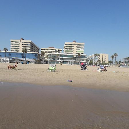 Apartamento Dos Habitaciones Primera Linea De Playa Valencia Exteriör bild