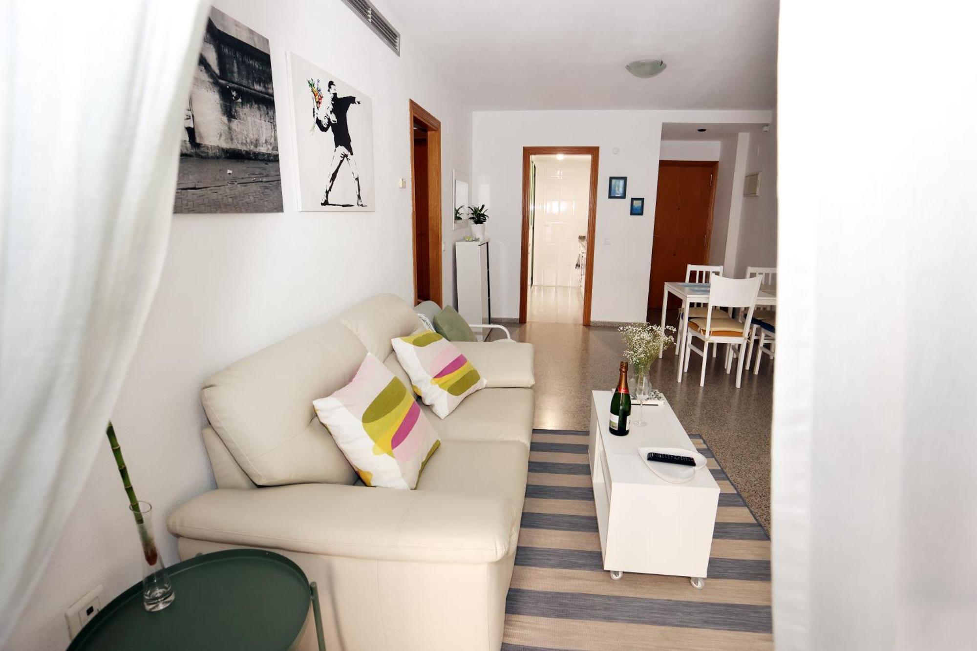 Apartamento Dos Habitaciones Primera Linea De Playa Valencia Exteriör bild