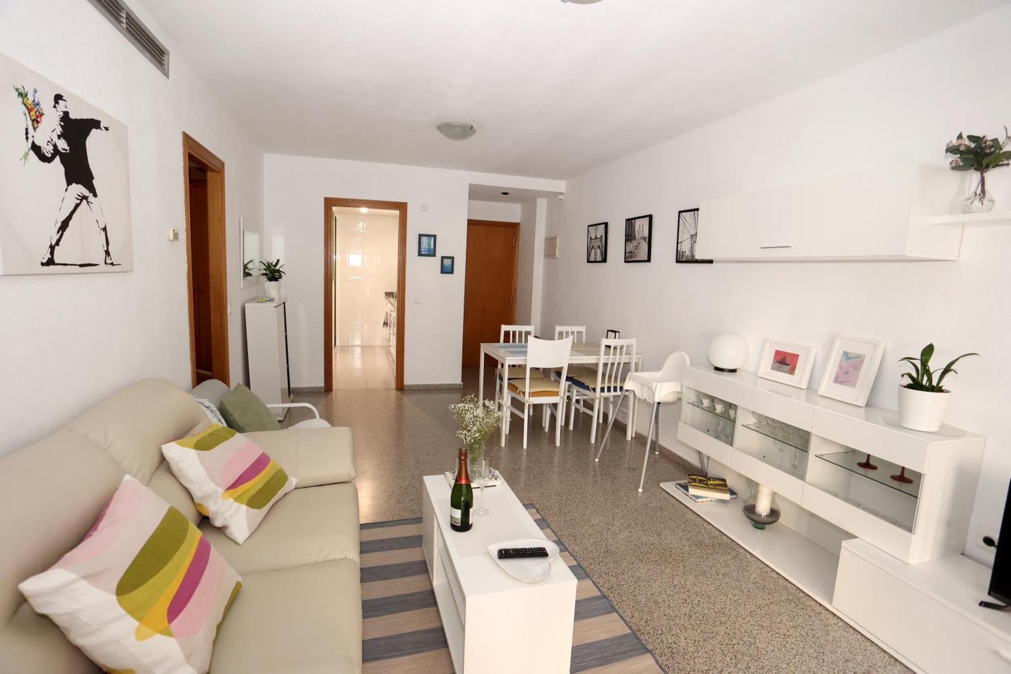 Apartamento Dos Habitaciones Primera Linea De Playa Valencia Exteriör bild
